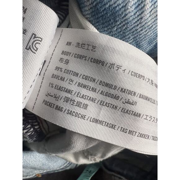 Abercrombie & Fitch Distressed Blue Denim Shorts - Picture 6 of 6